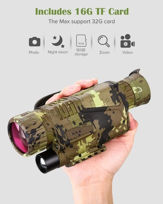 telescópio Handheld do monocular do sistema ótico da visão noturna 5x8 recarregável